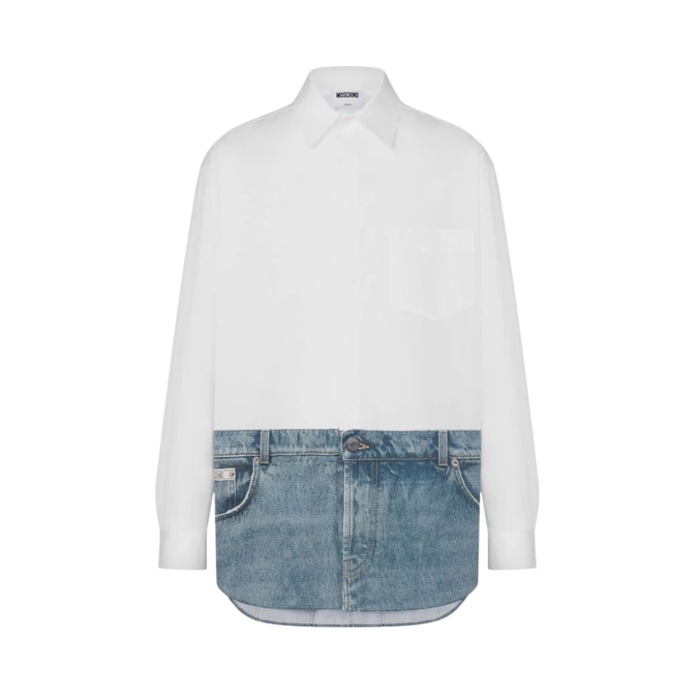 Moschino Men's Printed Cotton Poplin Shirt