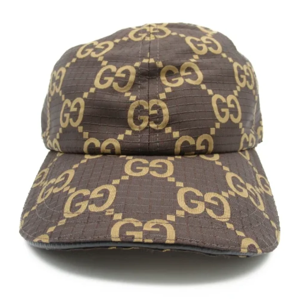 Gucci Vintage Pre-owned Plastic hats Beige Dames