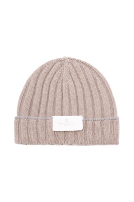 bonnet-beige-en-cachemire-cotele-chunky