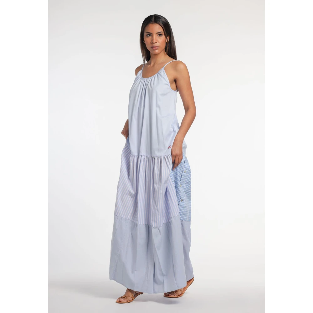 Semicouture Maxi Jurk Blue Dames