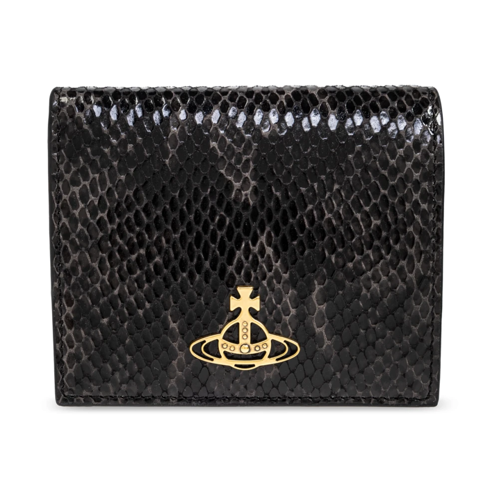 Vivienne Westwood Portemonnee met logo-vormige applicatie Black Dames