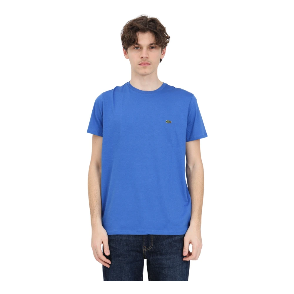 Lacoste Blauw Logo Patch T-shirt Blue Heren