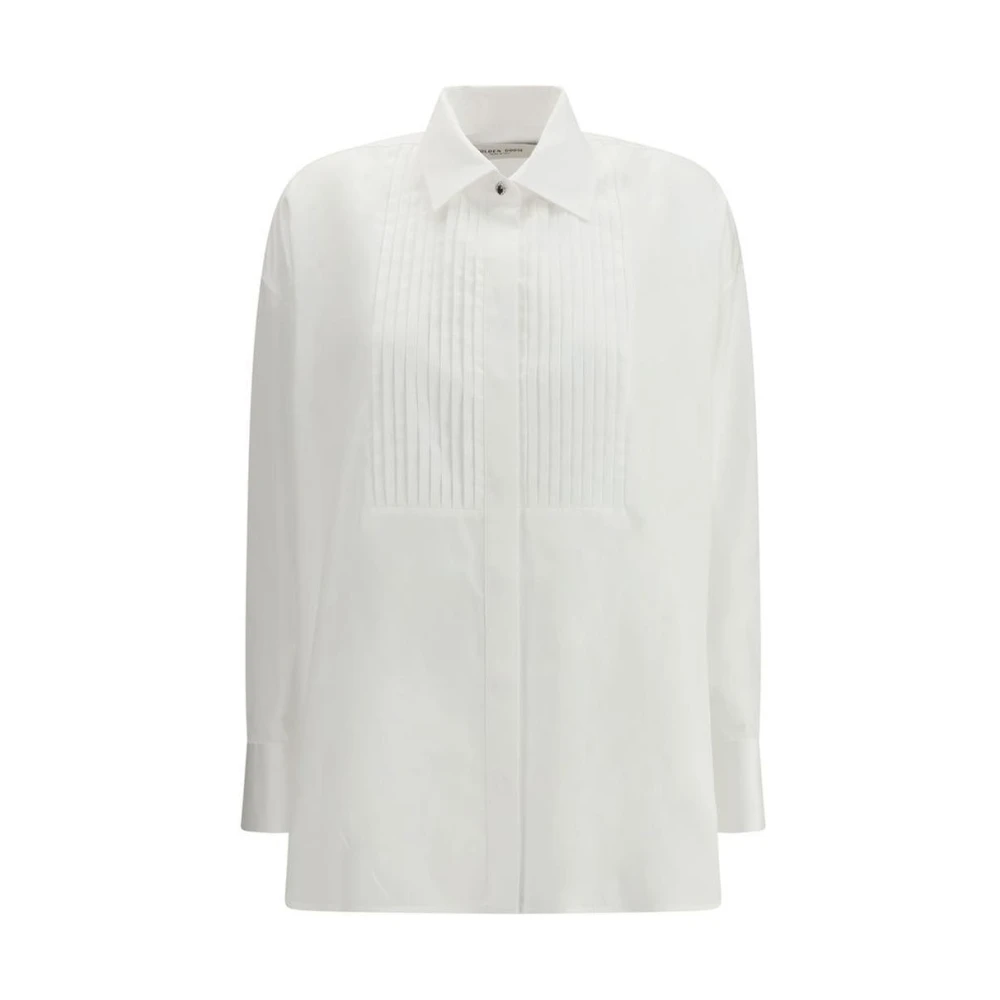 Golden Goose Women's White Cotton Poplin Button-Up Shirt