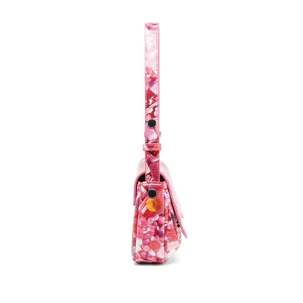 Diesel Roze Grafische Print Omslag Schoudertas Pink Dames