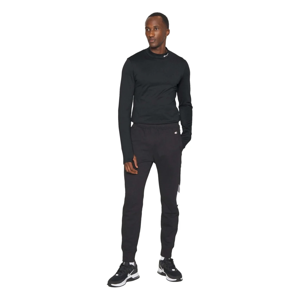 Champion Lange mouwen hoge hals T-shirt Lange mouwen T-shirt Black Heren