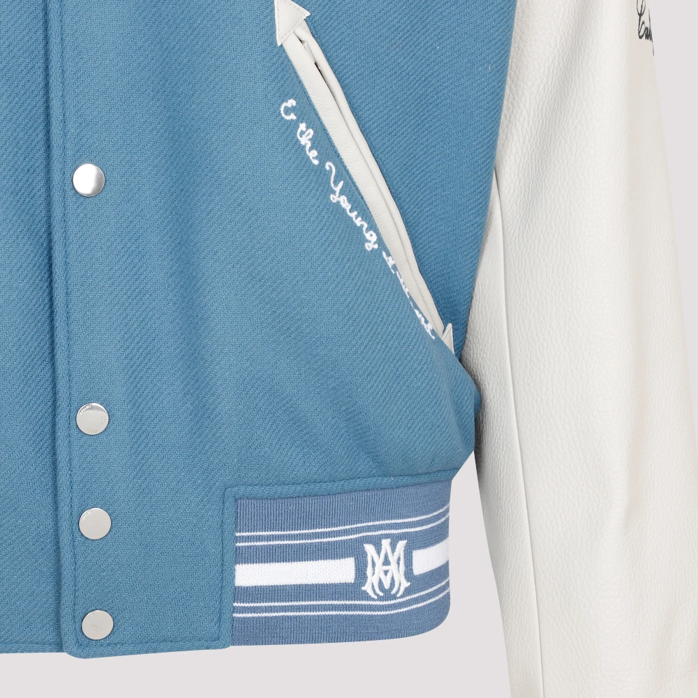 Amiri Blauwvin Oversized Varsity Jack Blue Heren
