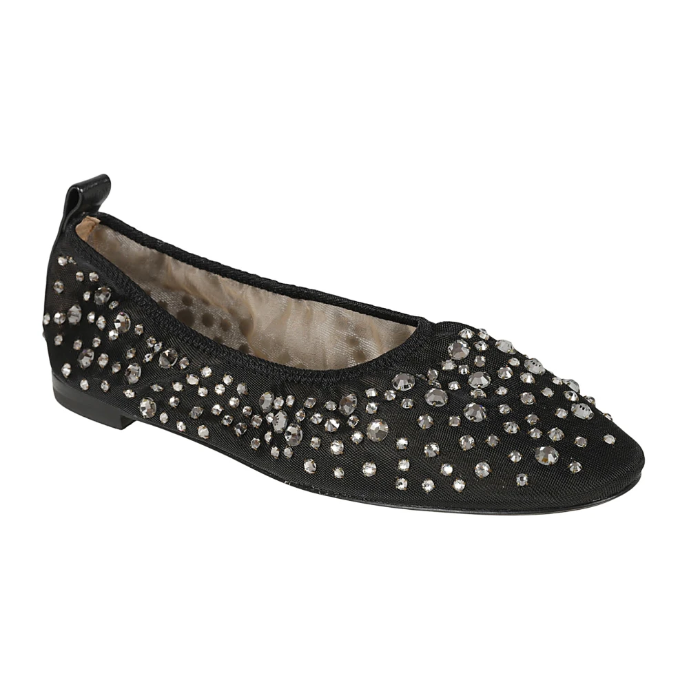 TORY BURCH Zwarte Crystal Ballet Flats Black Dames