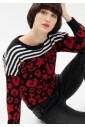 imprime-animal-raye-col-rond-multicolore-haut