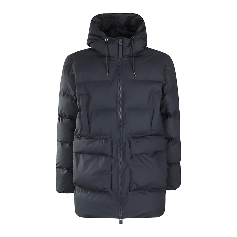 Rains Alta Puffer Cargo Jacket Blue Heren