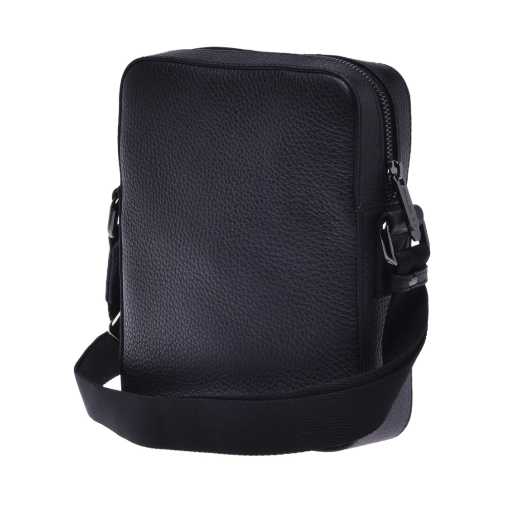 Baldinini Crossbody bag in black tumbled leather Black Heren