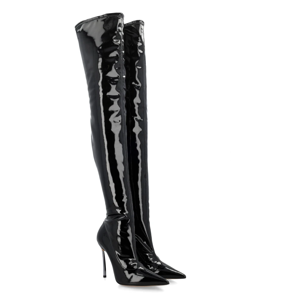 Casadei Super Blade Ultravox Over-de-Knie Laarzen Black Dames