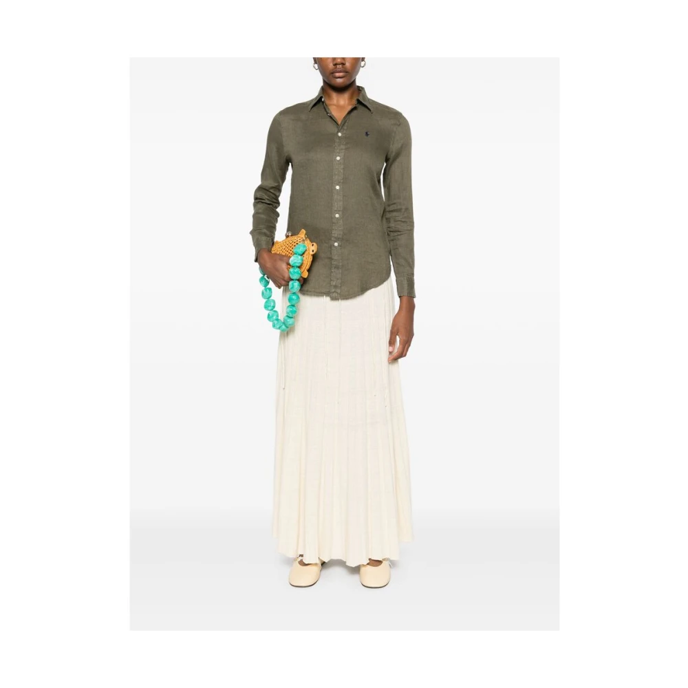 Ralph Lauren Linnen Overhemd Green Dames