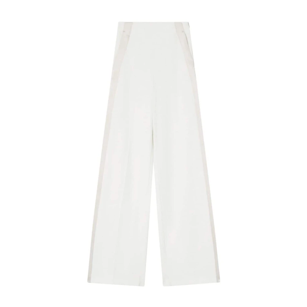 Pinko Witte Wijde Pijp Flared Broek White Dames