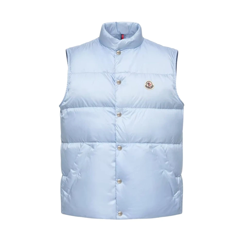 Moncler Blue Waistcoats, Male, S, Tuquerouye Down Vest