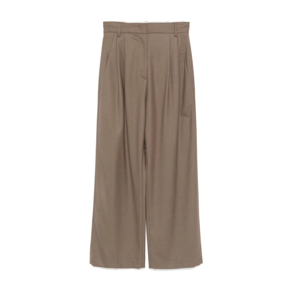 Tela Wijde Broek in Zwart Brown Dames