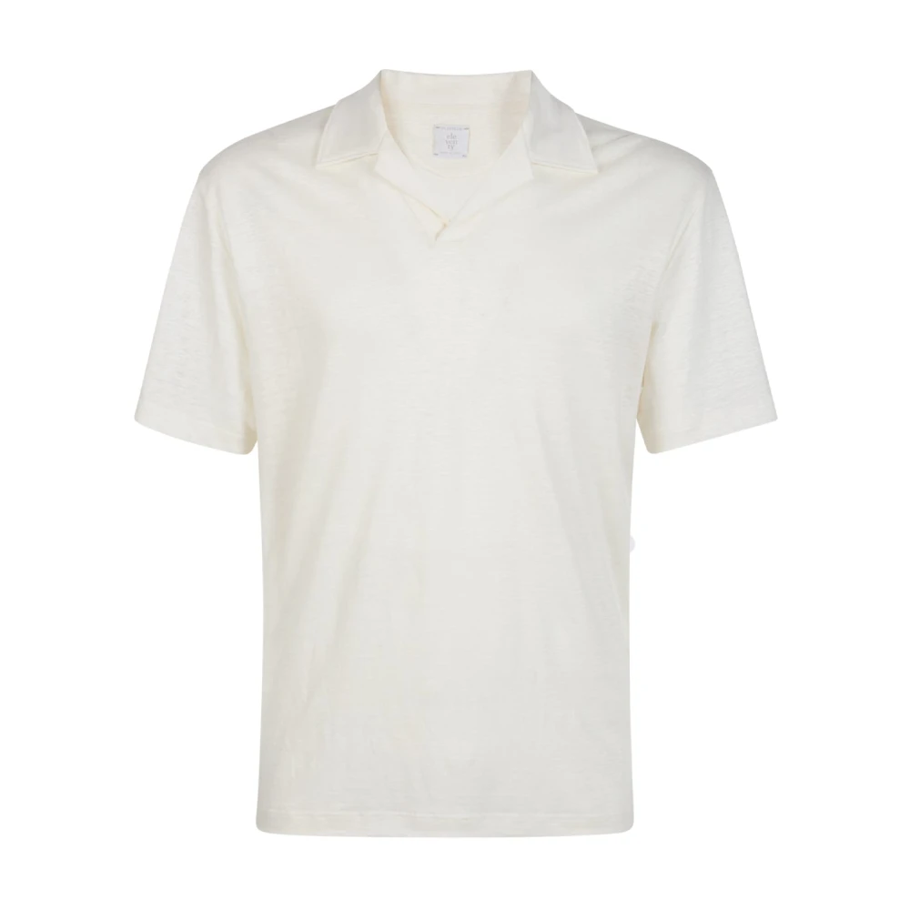 Eleventy Men's White Polo Shirts, Xl, Bowling Collar Polo