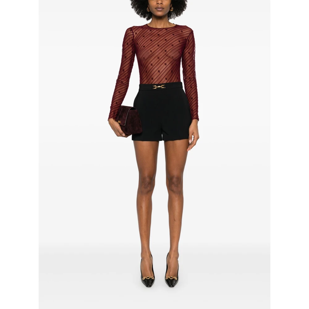 Elisabetta Franchi Nero Short Stijlvolle Modieuze Kleding Black Dames