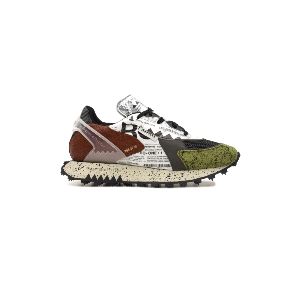 Run Of Men's Multicolor Sneakers,, Multicolour Trainers Model Sheraton Size 7 Uk