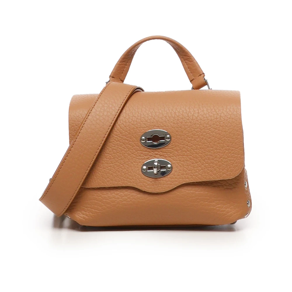 Zanellato Bruin Leren Schoudertas Brown Dames