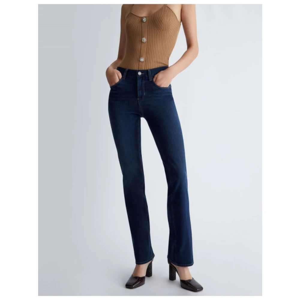 Liu Jo Bootcut Jeans met hoge taille Blue Dames
