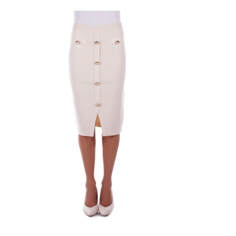 Blugirl Beige Rok met knoopdetail Beige Dames