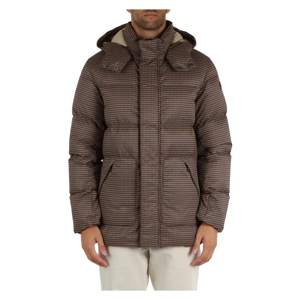 Colmar Gewatteerde Hoodie Jas met Geweldig Ontwerp Brown Heren