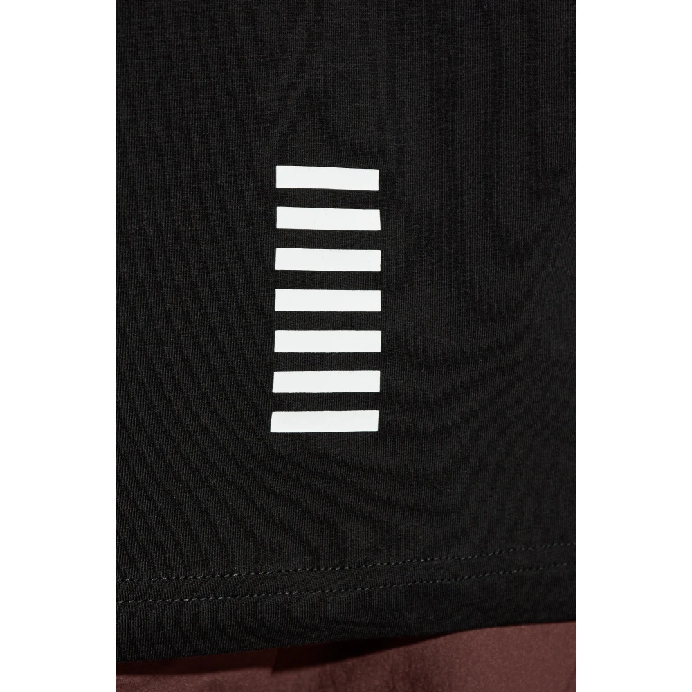 Emporio Armani EA7 V-hals T-shirt Black Heren