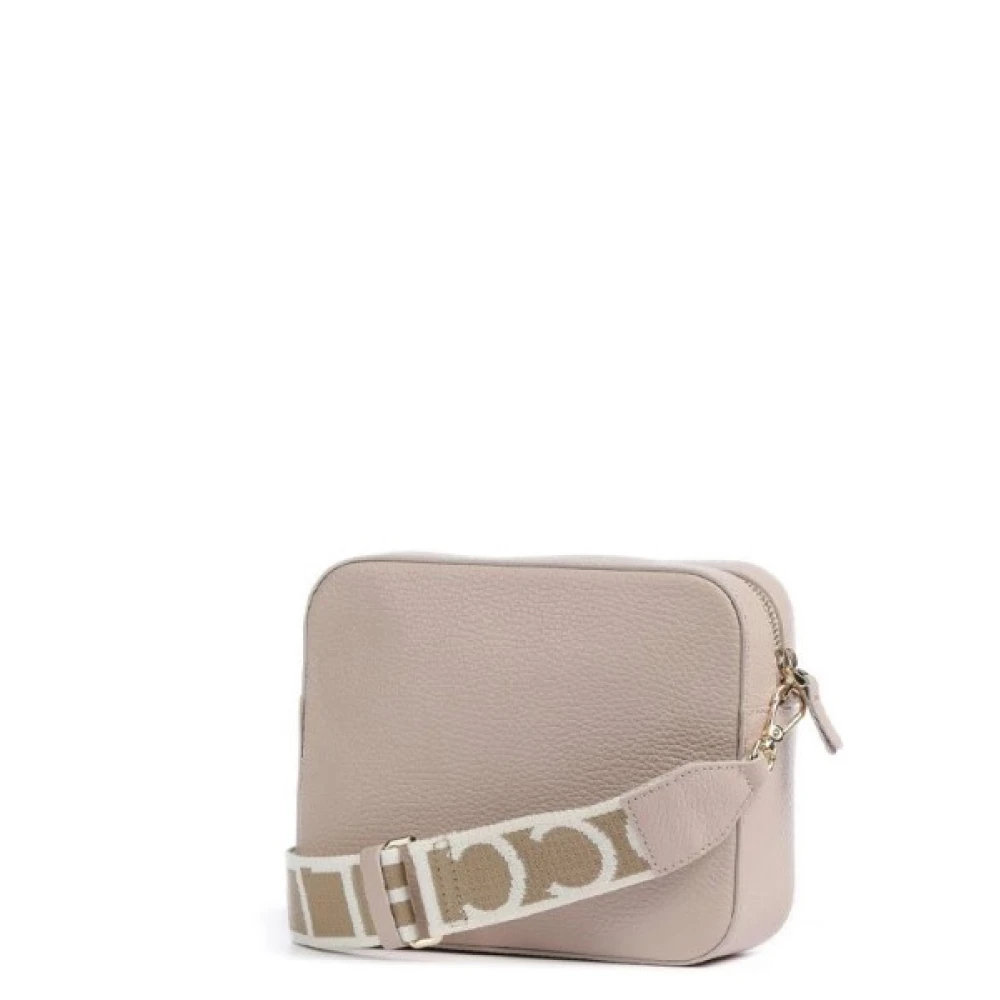 Coccinelle Korrelig leren schoudertas met logolint Pink Dames