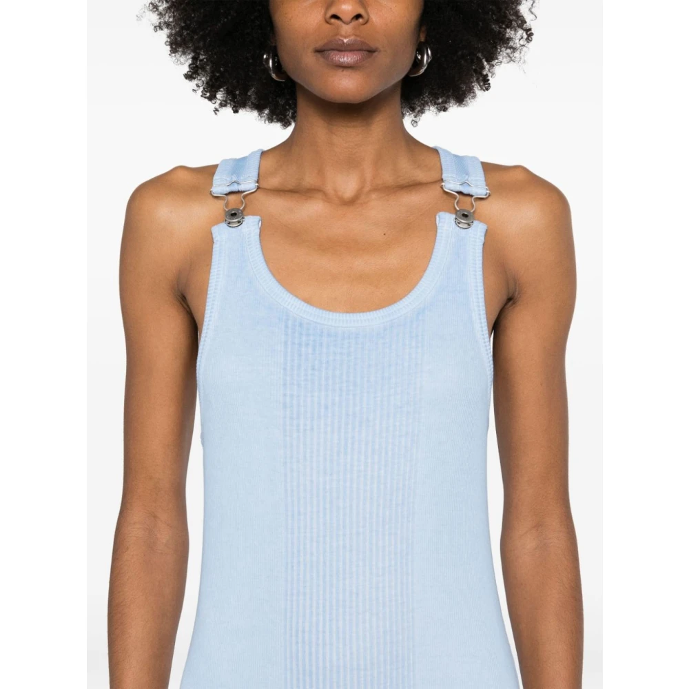 Jean Paul Gaultier Heldere Blauwe Mouwloze Lange Jurk Blue Dames