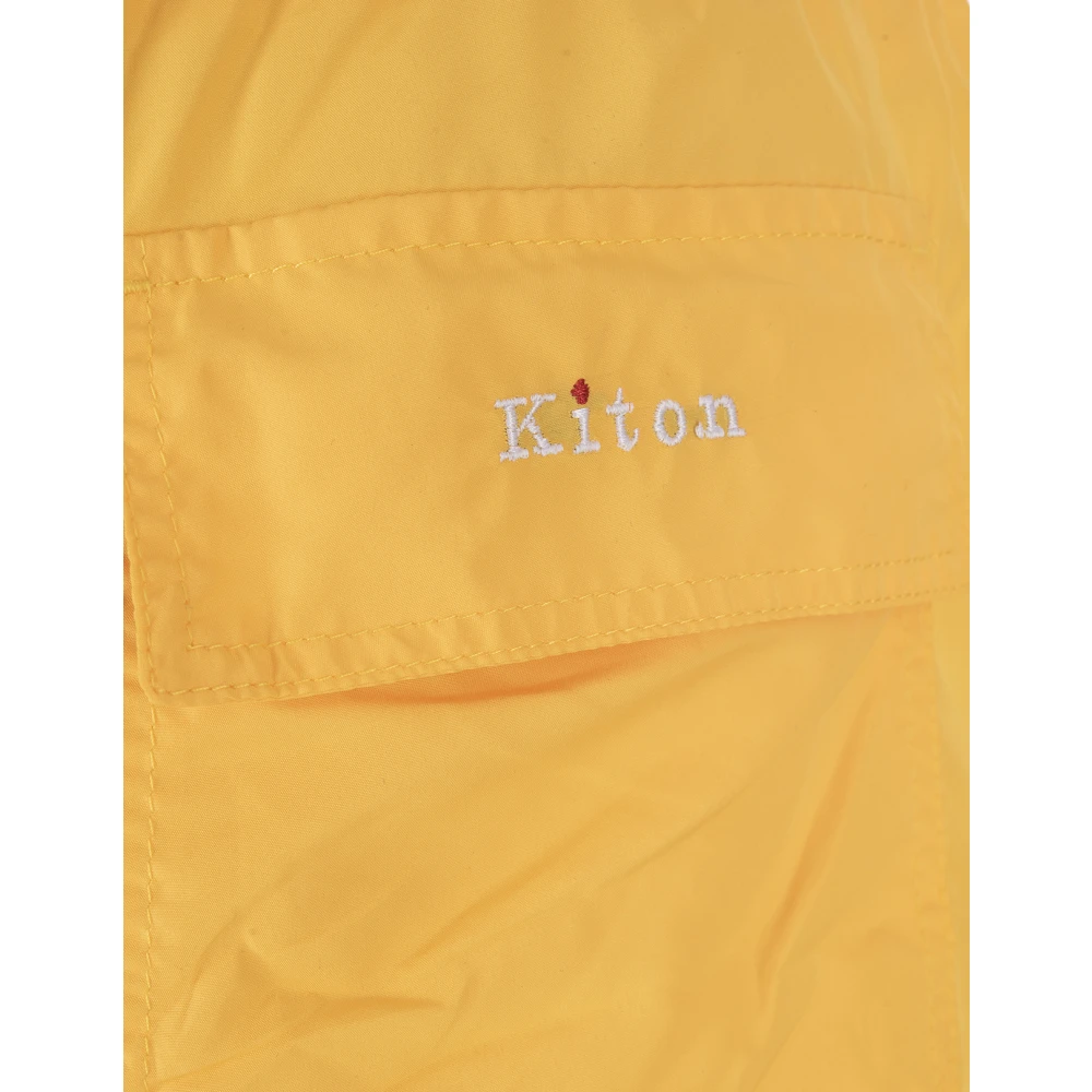 Kiton Gele Sea Kleding met Logo Appliqué Yellow Heren