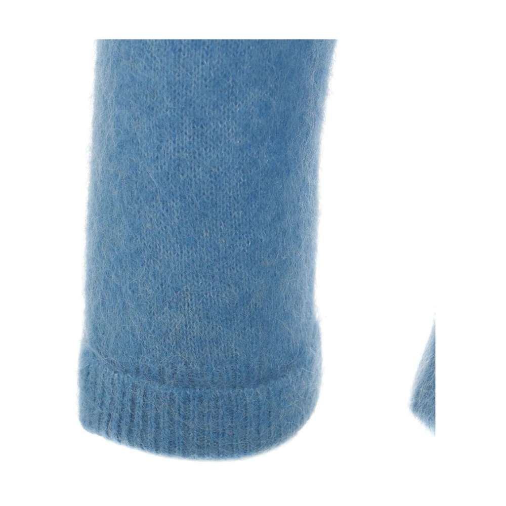 Liu Jo Gebreide trui met parel kraag en glitter details Blue Dames