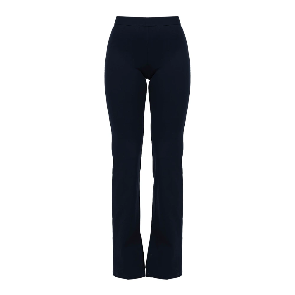 Patrizia Pepe Vrouw Blauw Stijlvolle Rechte Broek