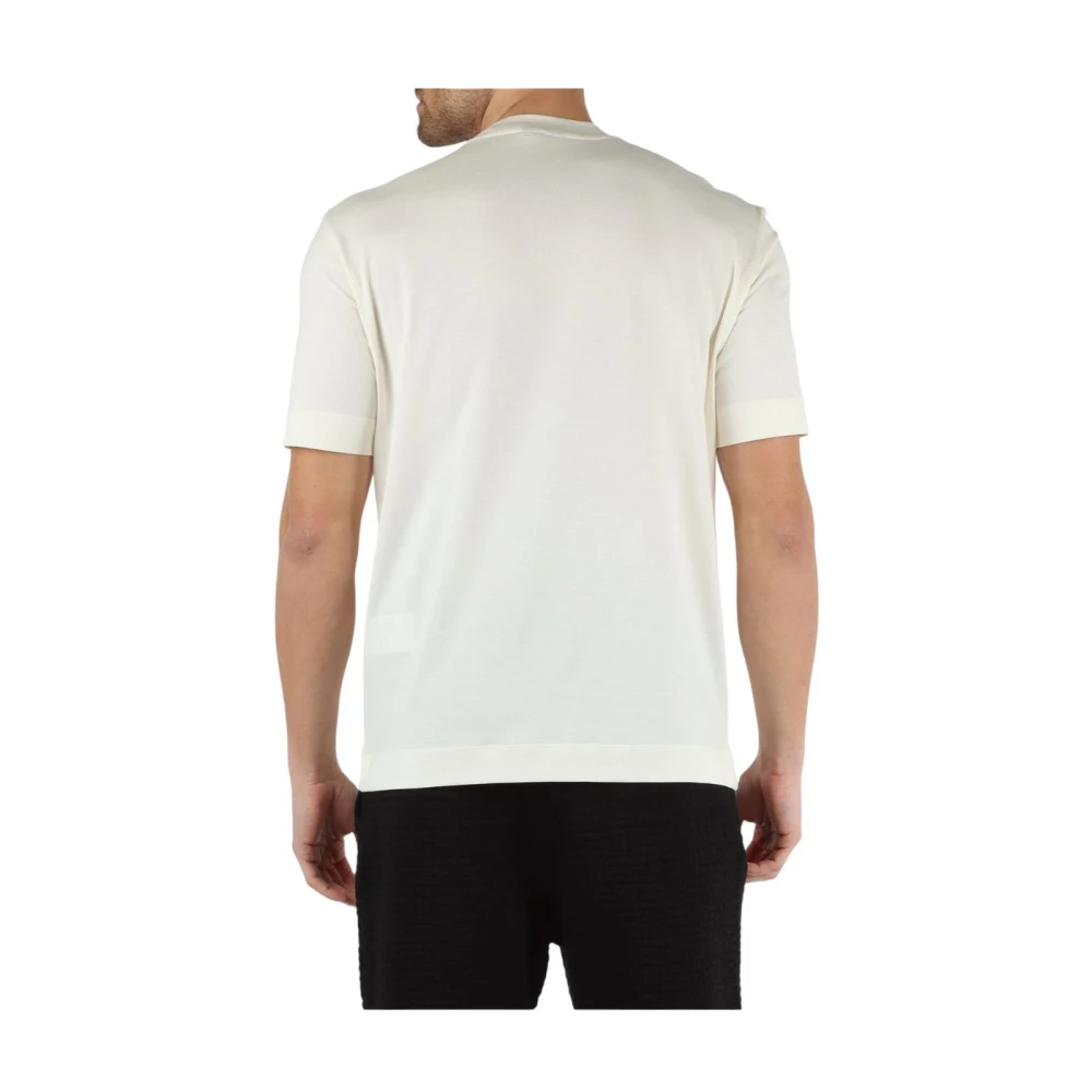 Emporio Armani Korte Mouw T-shirt Beige Heren
