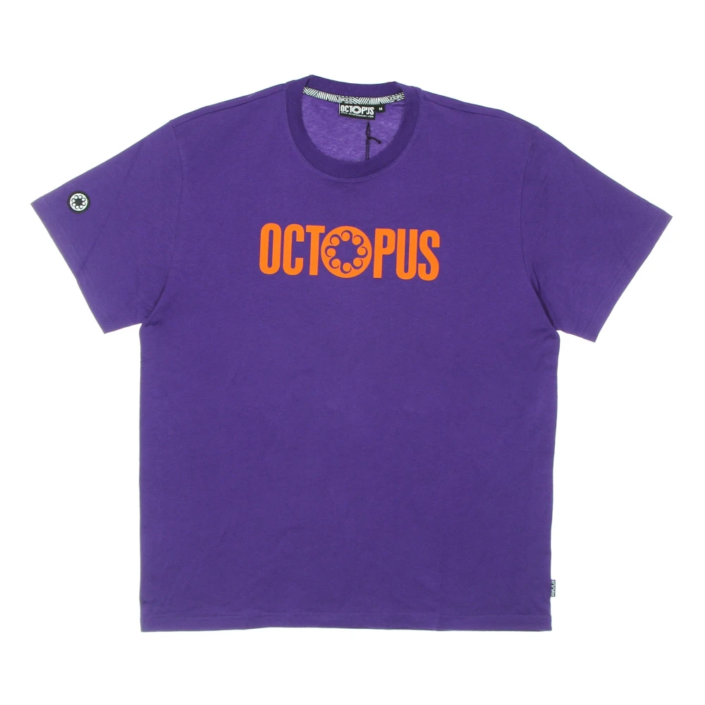 Octopus Paarse Logo Tee Korte Mouw Purple Heren