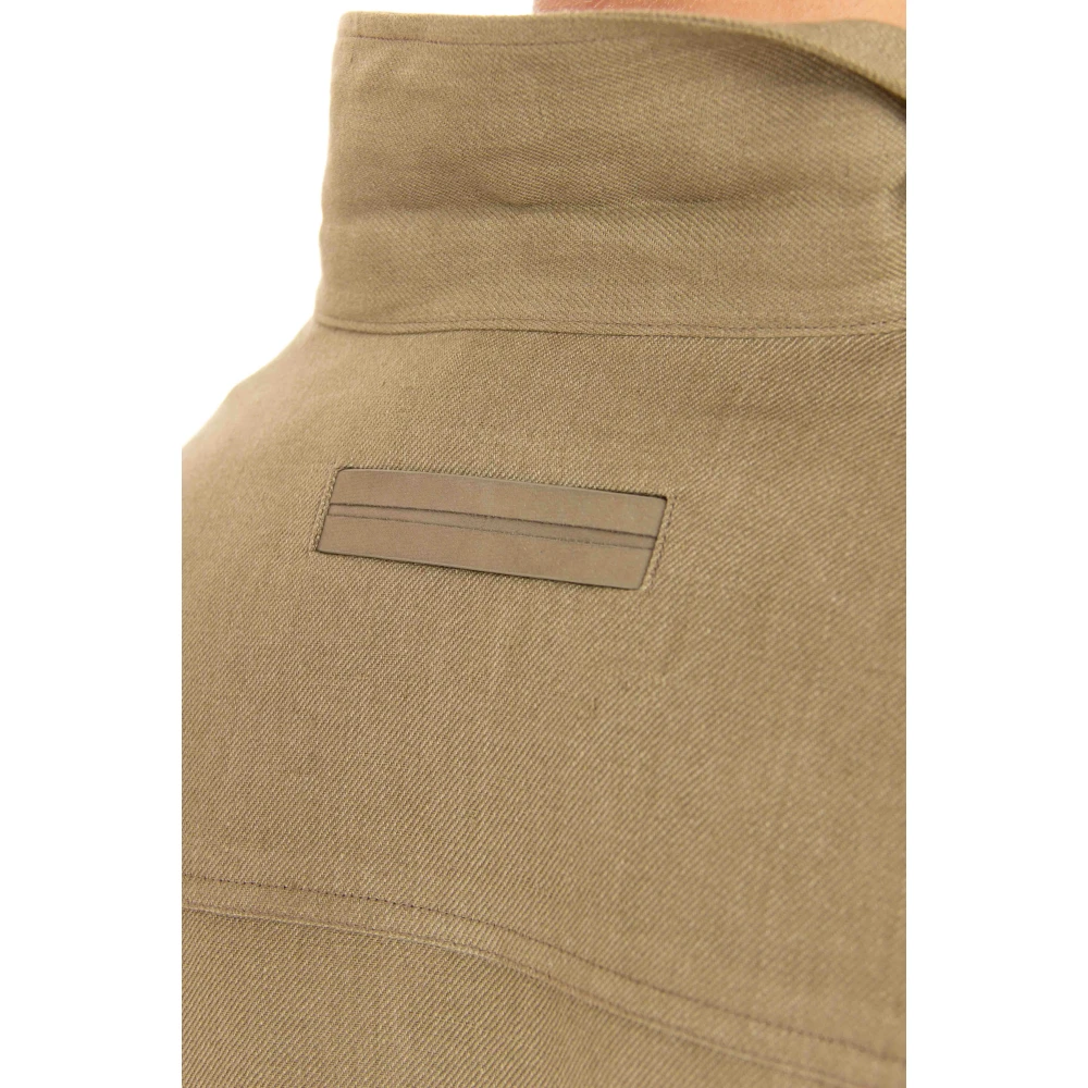 Ermenegildo Zegna Groene Linnen Overshirt Jas Green Heren