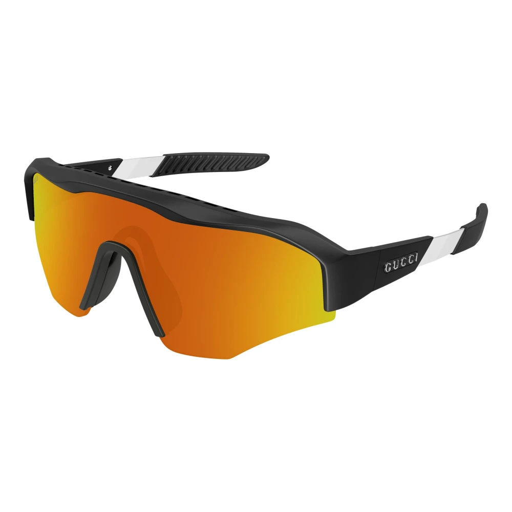 Gucci Men's Black Sunglasses, One Size, Shield Sunglasses