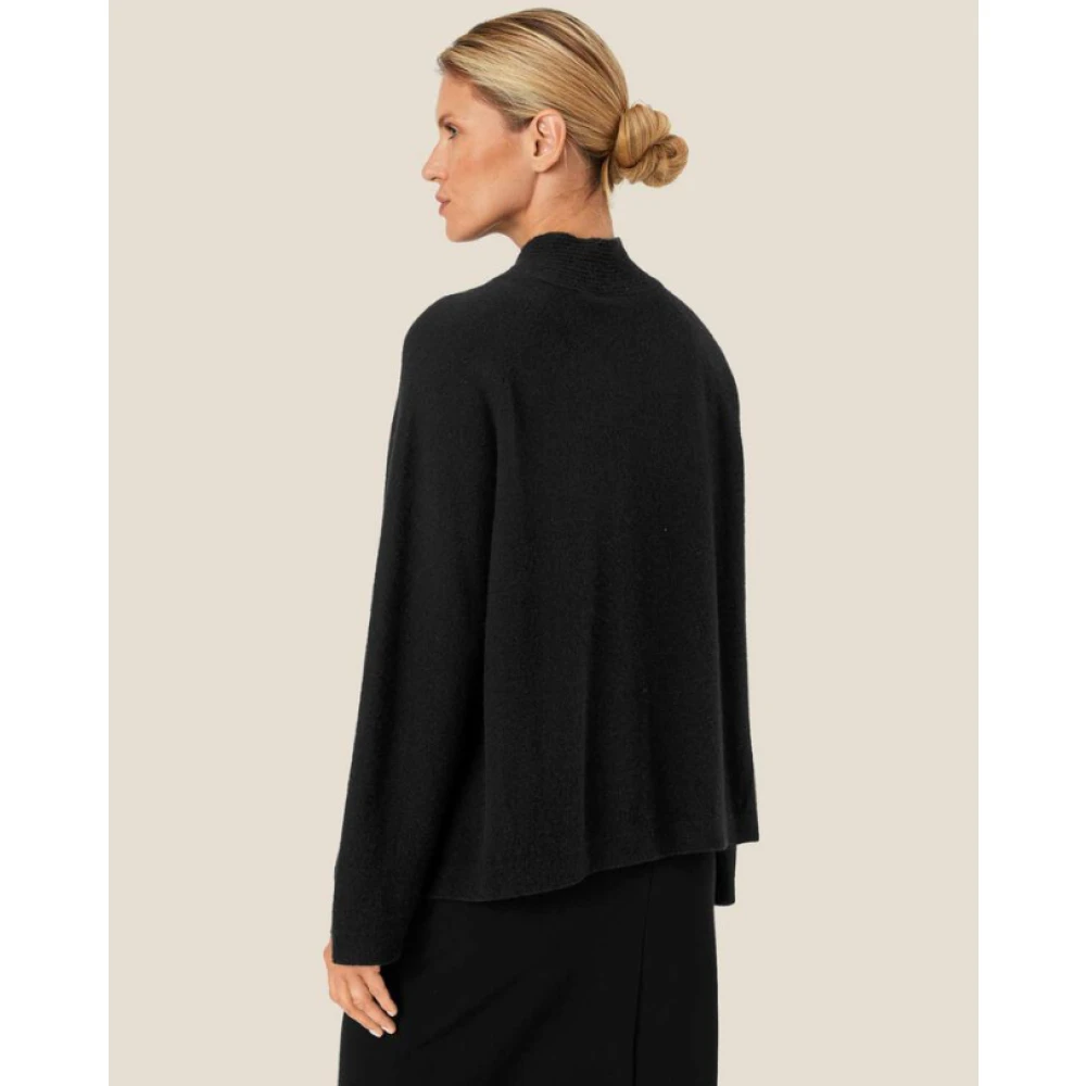 Masai Feminine Gebreide Top met Strikdetail Black Dames