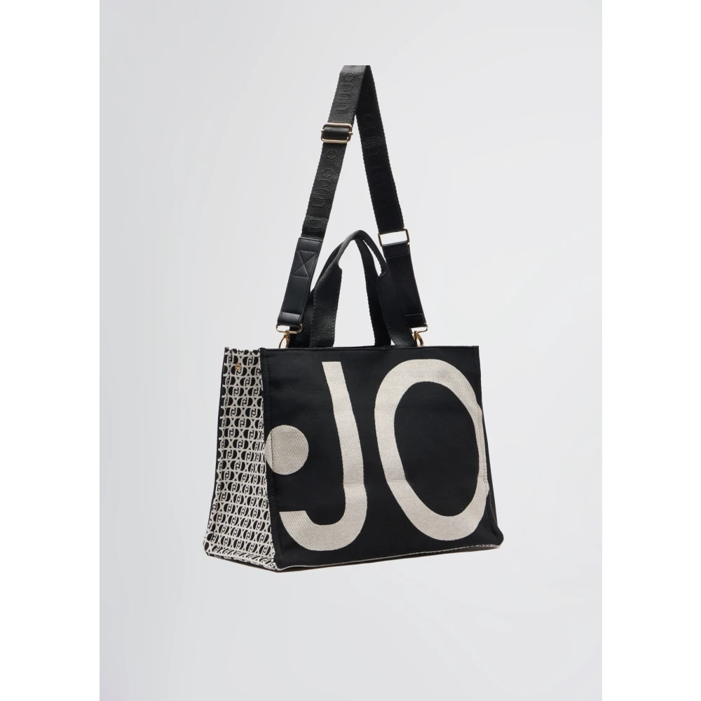 Liu Jo Zwarte Jacquard Monogram Shopper Multicolor Dames
