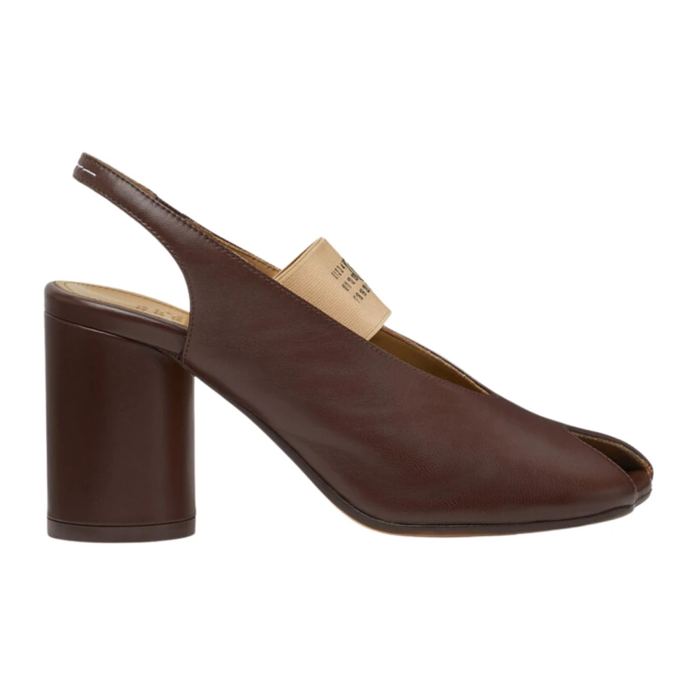 Mm6 Maison Margiela Women's Brown Pumps, 5 Uk, Anatomic Numeric Slingback