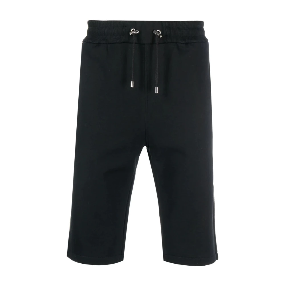 Balmain Black Flock Bermuda Shorts - Male - Bermudas - L - Shorts