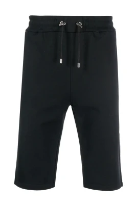 Svart Flock Bermuda Shorts