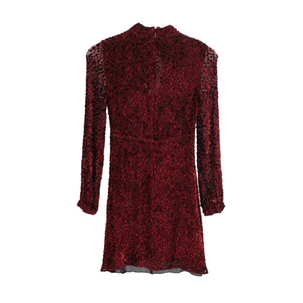 Yves Saint Laurent Vintage Pre-owned Viscose dresses Red Dames