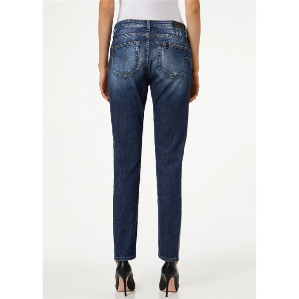 Liu Jo Gescheurde Boyfriend Jeans Blue Dames