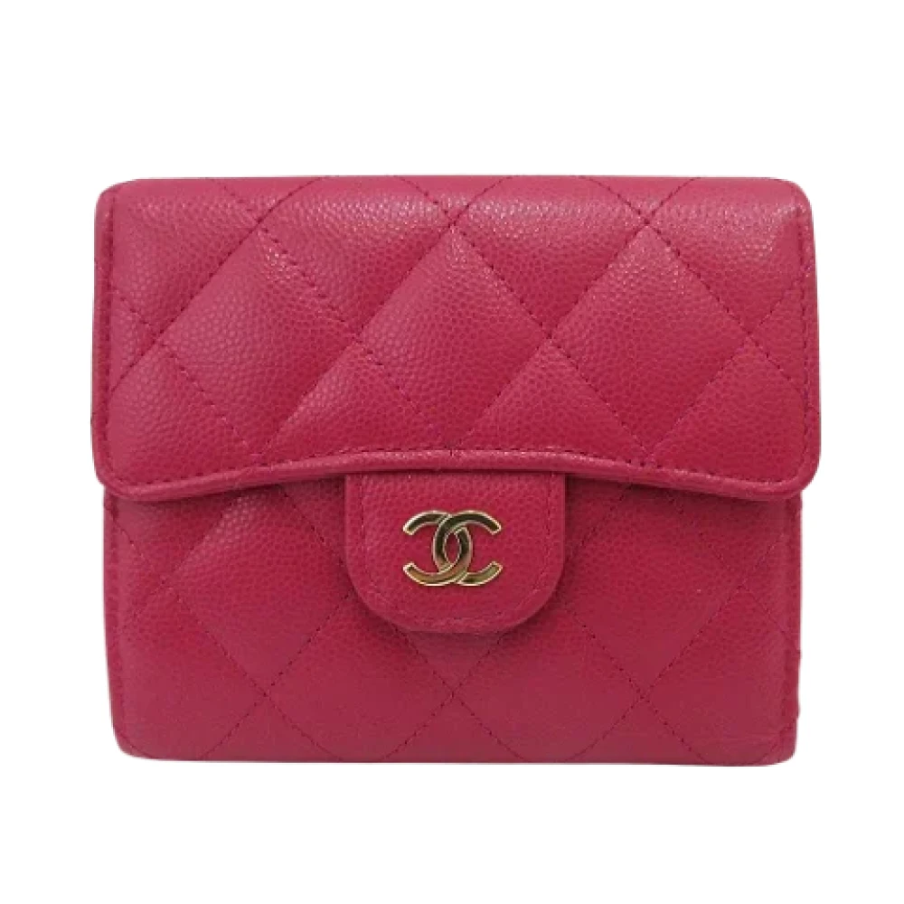 Chanel Vintage Pre-owned Leather wallets Pink Dames