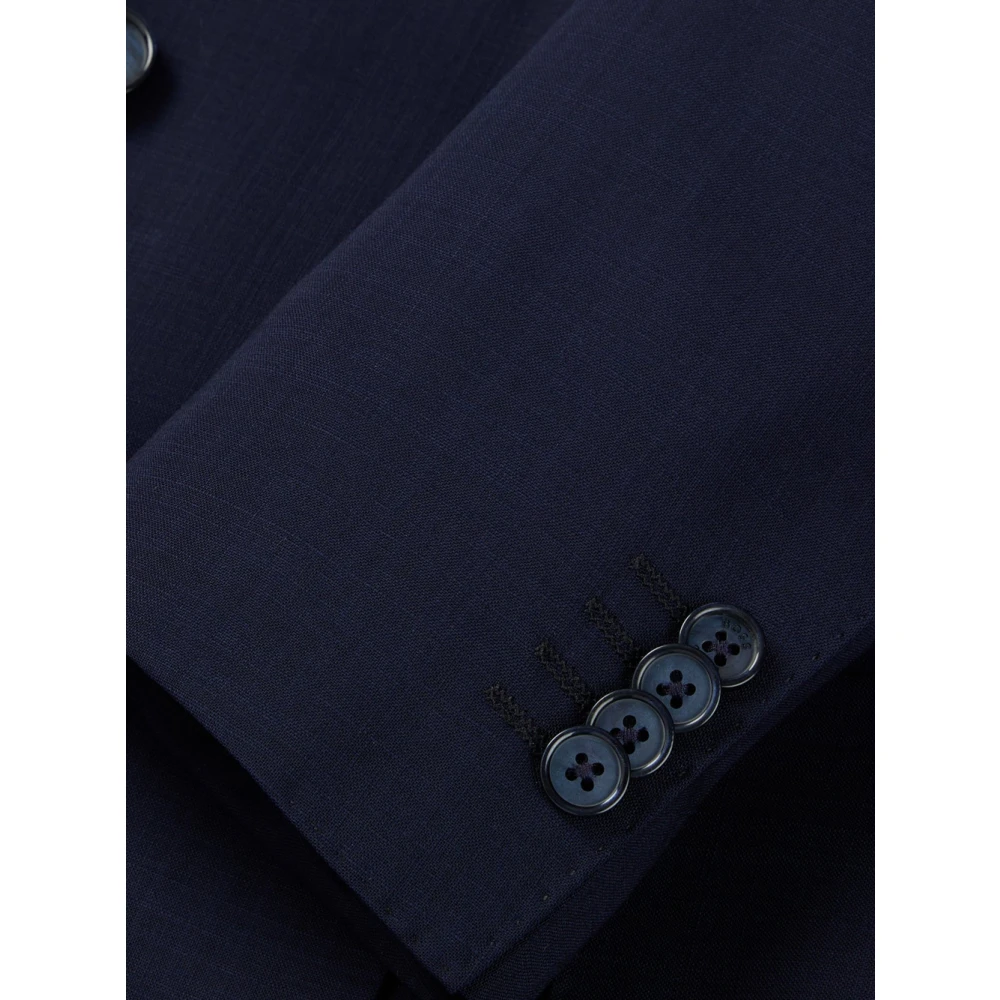 Hugo Boss Donkerblauw Wol Zakelijk Pak Blue Heren