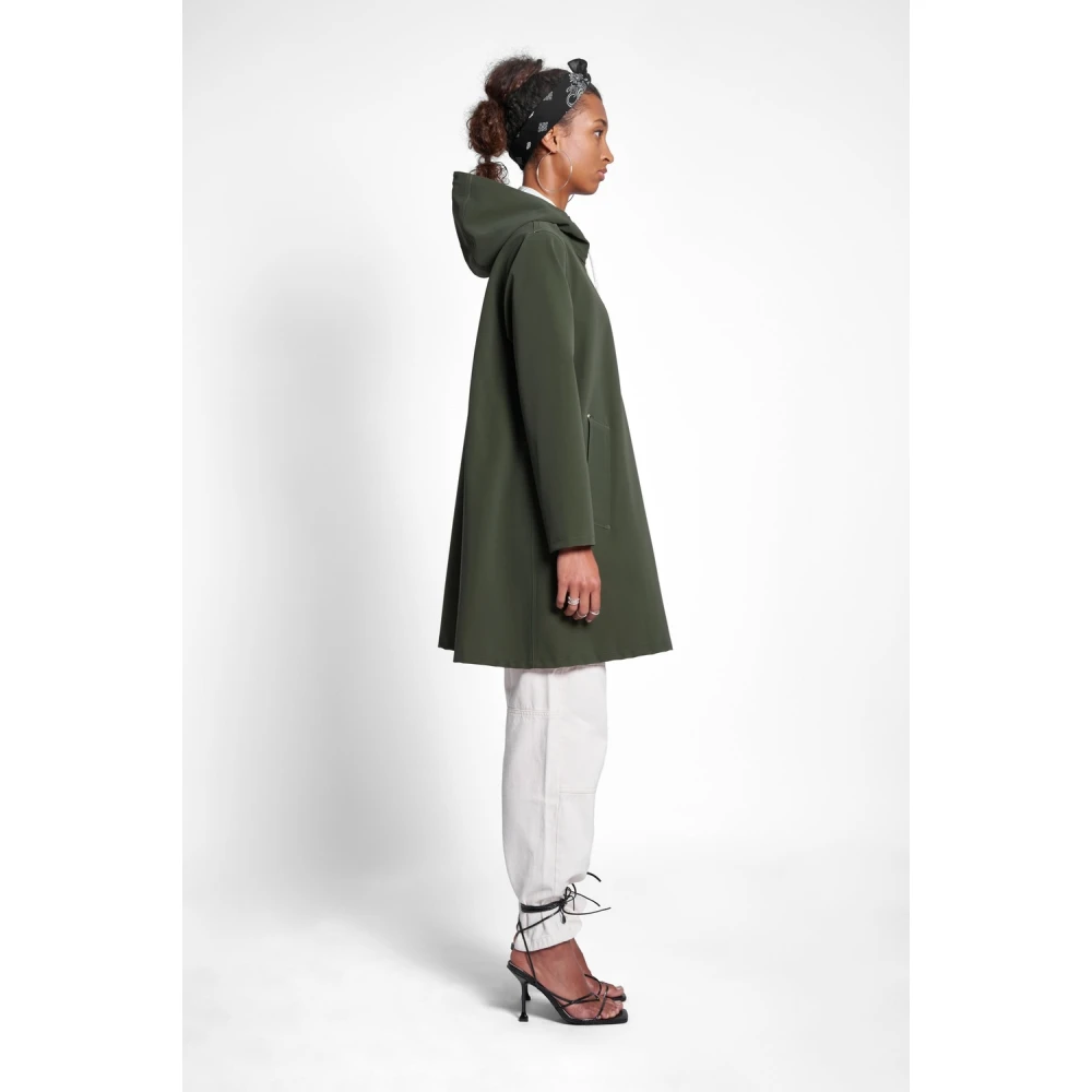 Stutterheim A-lijn Waterdichte Regenjas voor Vrouwen Green Dames