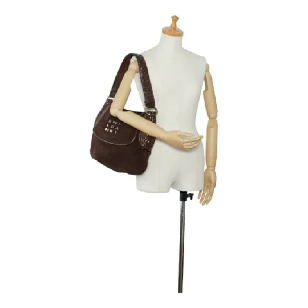 Bvlgari Vintage Pre-owned Suede shoulder-bags Brown Dames