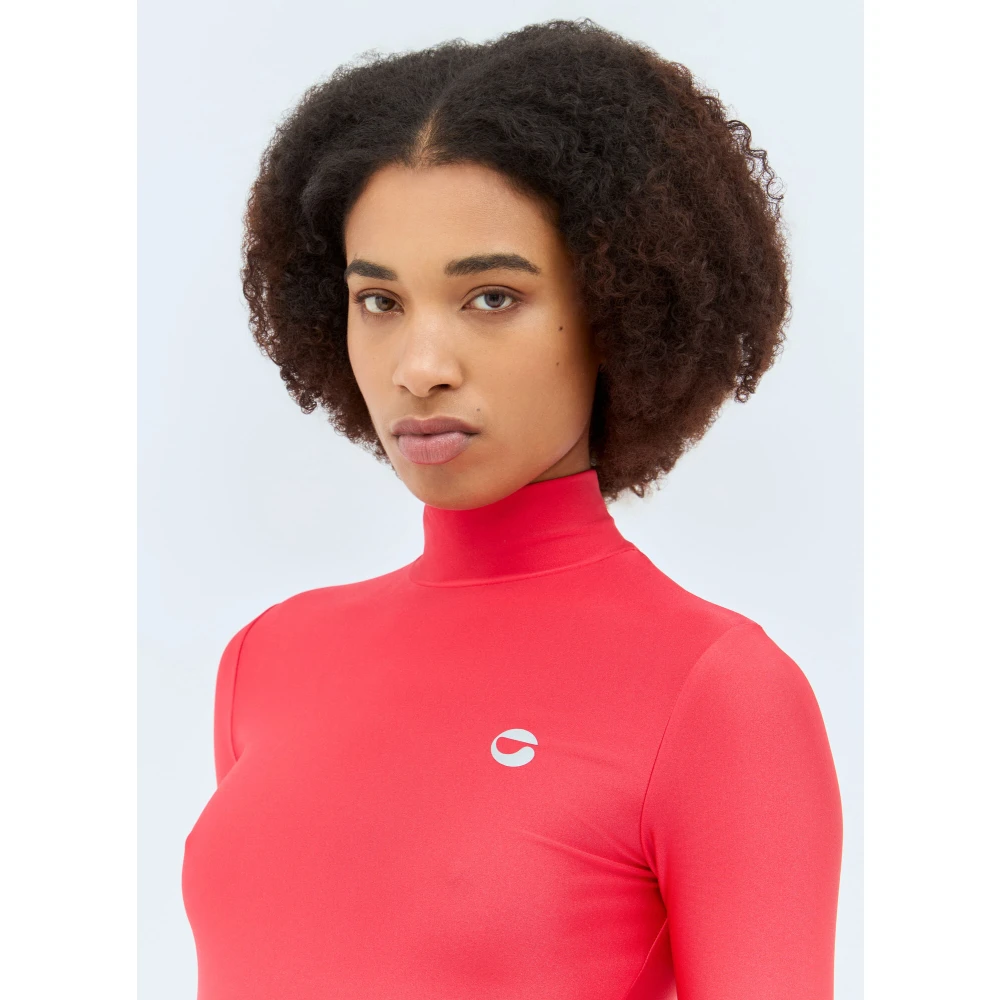 Coperni Top met hoge hals en logo Red Dames