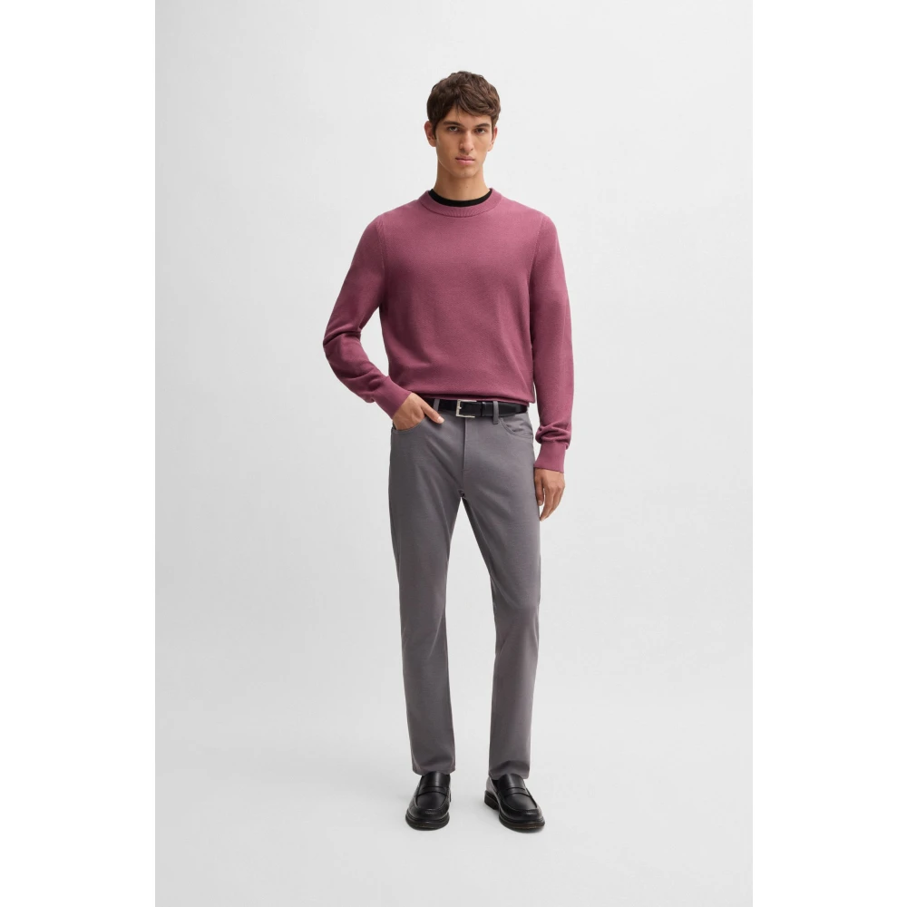 Hugo Boss Stijlvolle pull voor mannen Purple Heren