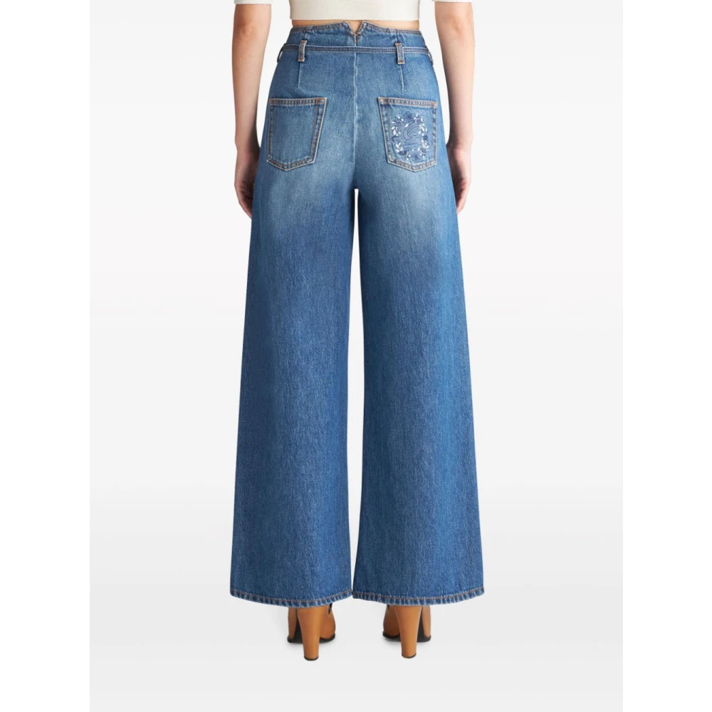ETRO Wide Jeans Blue Dames